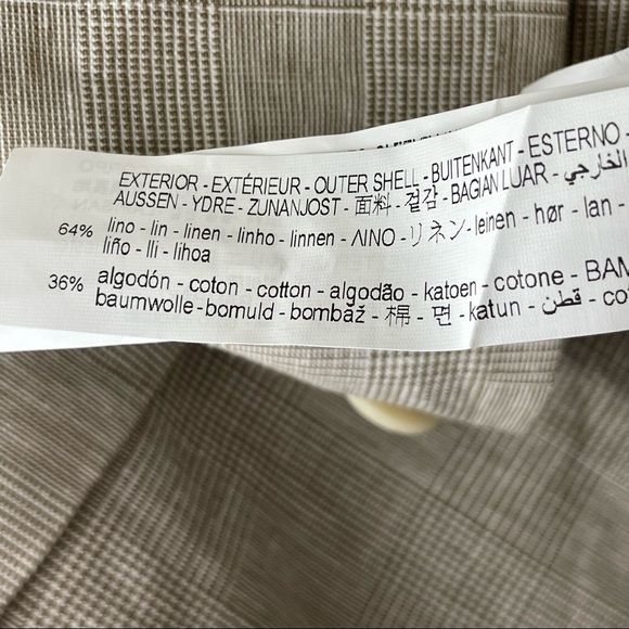 ZARA MEN’S LINEN BLEND SUIT JACKET IN RELAXED FIT TAN BROWN LARGE - Picture 13 of 14